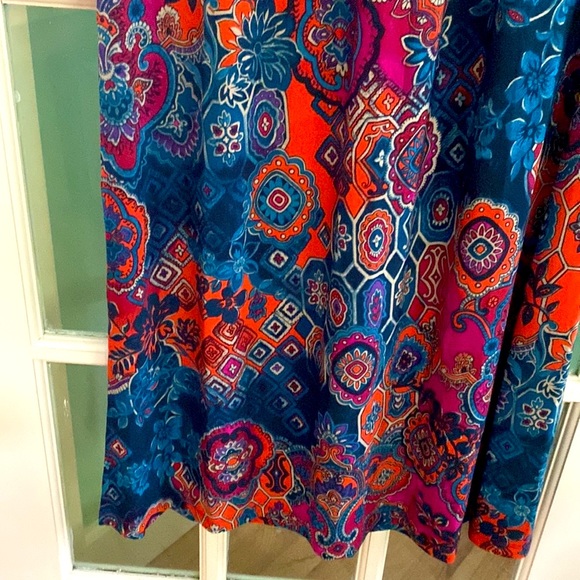 Anne Klein Maxi Halter Dress, Gorgeous Geometric Print, Size 6 - Picture 7 of 14